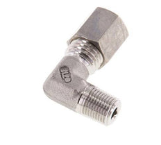 R 1/8'' Male x 6L Stainless steel 90 deg Elbow Compression Fitting 315 Bar DIN 2353