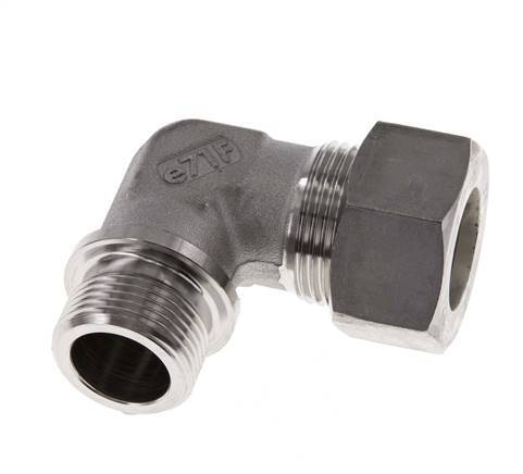 G 3/4'' Male x 22L Stainless steel 90 deg Elbow Compression Fitting 160 Bar DIN 2353