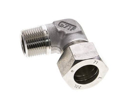 3/4'' NPT Male x 22L Stainless steel 90 deg Elbow Compression Fitting 160 Bar DIN 2353