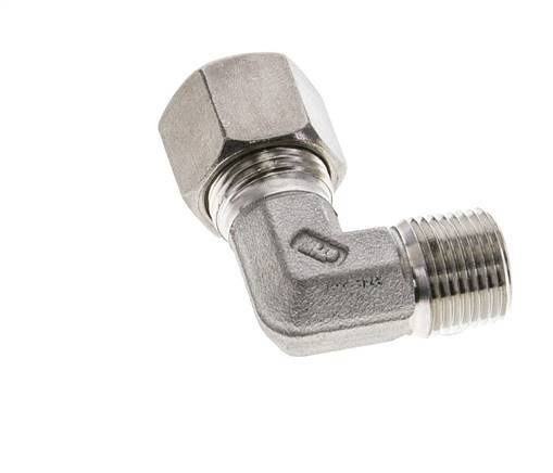 3/8'' NPT Male x 10S Stainless steel 90 deg Elbow Compression Fitting 630 Bar DIN 2353