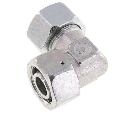 M36x2 x 25S Zinc plated Steel Adjustable 90 deg Elbow Fitting with Sealing cone and O-ring 400 Bar DIN 2353