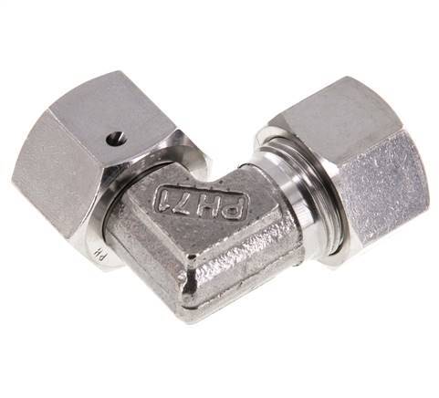 M22x1.5 x 15L Stainless steel Adjustable 90 deg Elbow Fitting with Sealing cone and O-ring 315 Bar DIN 2353