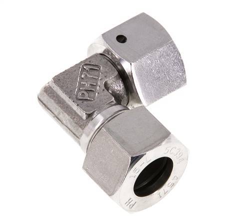 M22x1.5 x 15L Stainless steel Adjustable 90 deg Elbow Fitting with Sealing cone and O-ring 315 Bar DIN 2353
