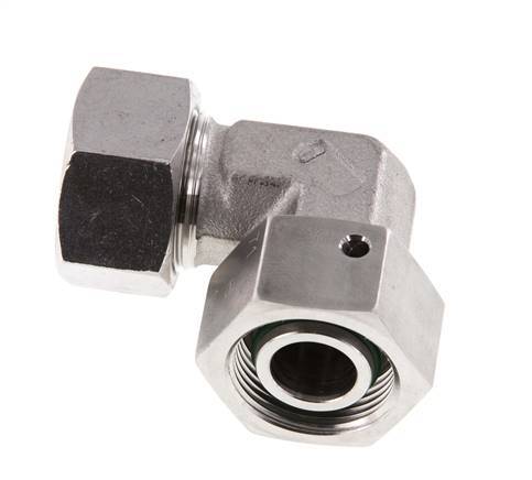 M26x1.5 x 18L Stainless steel Adjustable 90 deg Elbow Fitting with Sealing cone and O-ring 315 Bar DIN 2353
