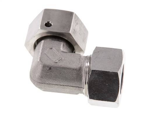 M26x1.5 x 18L Stainless steel Adjustable 90 deg Elbow Fitting with Sealing cone and O-ring 315 Bar DIN 2353