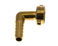 G 1/2'' x 10mm Brass 90 deg Elbow Hose barb with NBR Seal and Wing Nut 16 Bar