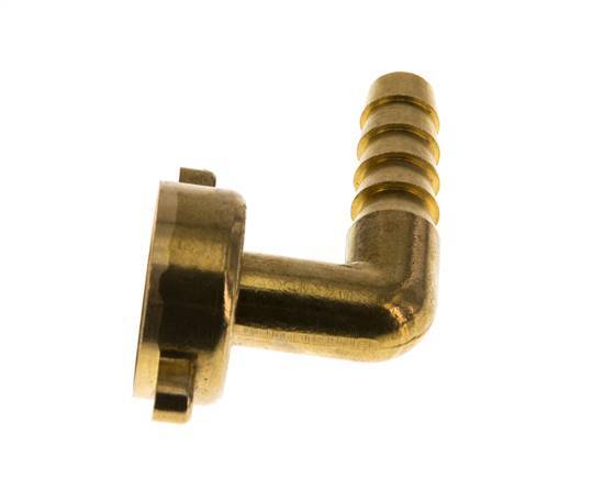 G 3/4'' x 10mm Brass 90 deg Elbow Hose barb with NBR Seal and Wing Nut 16 Bar