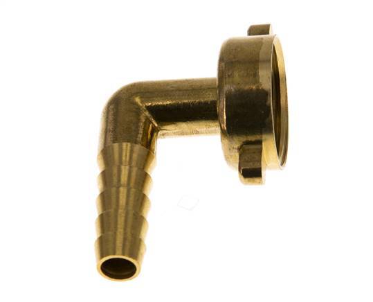 G 3/4'' x 10mm Brass 90 deg Elbow Hose barb with NBR Seal and Wing Nut 16 Bar