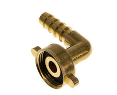 G 3/4'' x 10mm Brass 90 deg Elbow Hose barb with NBR Seal and Wing Nut 16 Bar