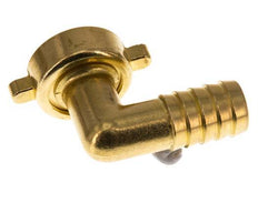 G 1'' x 19mm Brass 90 deg Elbow Hose barb with NBR Seal and Wing Nut 16 Bar