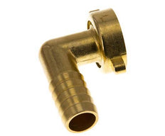 G 1'' x 19mm Brass 90 deg Elbow Hose barb with NBR Seal and Wing Nut 16 Bar