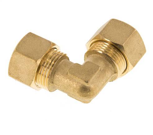 14mm Brass 90 deg Elbow Compression Fitting 89 Bar DIN EN 1254-2
