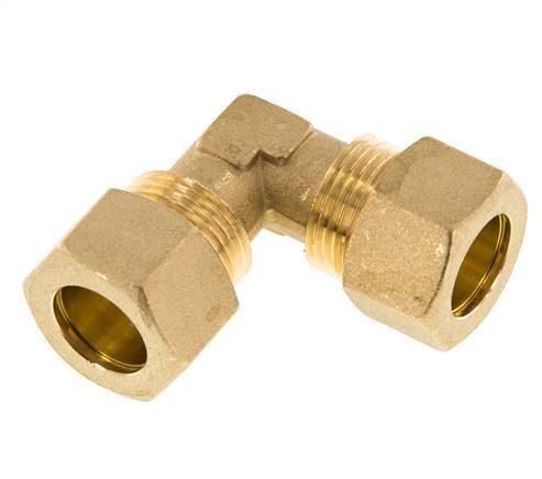 15mm Brass 90 deg Elbow Compression Fitting 82 Bar DIN EN 1254-2