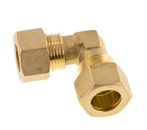 15mm Brass 90 deg Elbow Compression Fitting 82 Bar DIN EN 1254-2
