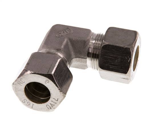 16S Stainless steel 90 deg Elbow Compression Fitting 400 Bar DIN 2353