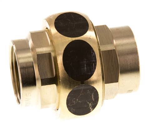 Rp 3/4'' Brass Double Nipple 3-pieces with Conically sealing 16 Bar