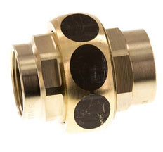 Rp 3/4'' Brass Double Nipple 3-pieces with Conically sealing 16 Bar