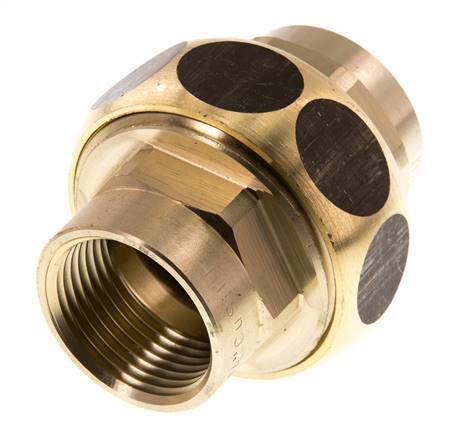 Rp 3/4'' Brass Double Nipple 3-pieces with Conically sealing 16 Bar