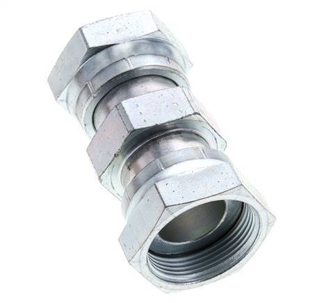 UN 1-11/16''-12 Zinc plated Steel Socket ORFS with Union nut 250 Bar - Hydraulic