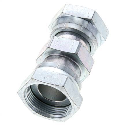 UN 1-11/16''-12 Zinc plated Steel Socket ORFS with Union nut 250 Bar - Hydraulic
