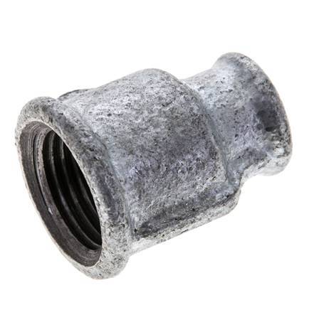 Rp 1/2'' x Rp 1/4'' Zinc plated Cast iron Round Socket 25 Bar [5 Pieces]