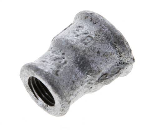 Rp 3/8'' x Rp 1/4'' Zinc plated Cast iron Round Socket 25 Bar [5 Pieces]