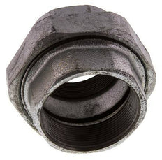 Rp 2 1/2'' Zinc plated Cast iron Double Nipple 3-pieces with Conically sealing 25 Bar