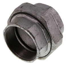 Rp 2 1/2'' Zinc plated Cast iron Double Nipple 3-pieces with Conically sealing 25 Bar
