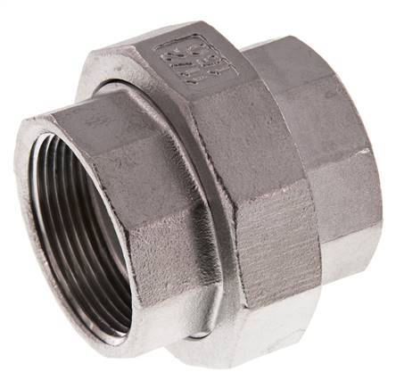 1 1/2'' NPT Stainless steel Double Nipple 3-pieces with Conically sealing 16 Bar