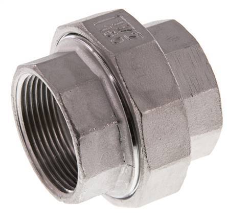 1 1/2'' NPT Stainless steel Double Nipple 3-pieces with Conically sealing 16 Bar