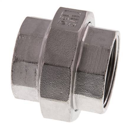 1 1/2'' NPT Stainless steel Double Nipple 3-pieces with Conically sealing 16 Bar