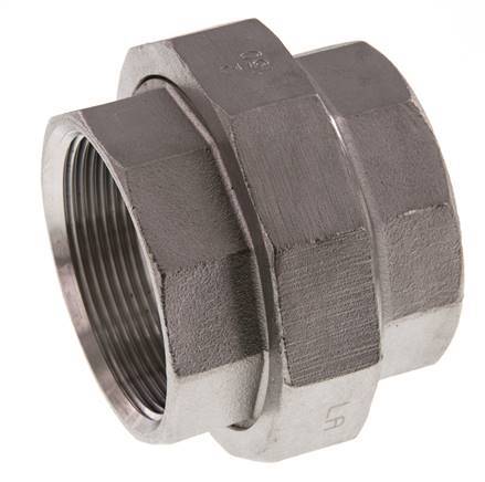 2'' NPT Stainless steel Double Nipple 3-pieces with Conically sealing 16 Bar
