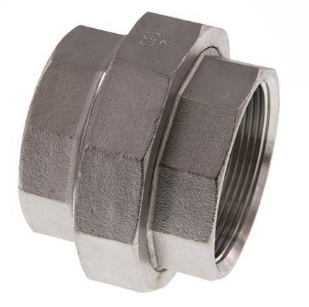 2'' NPT Stainless steel Double Nipple 3-pieces with Conically sealing 16 Bar