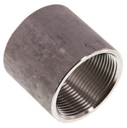 Rp 1 1/2'' x 54.5mm Stainless steel Welding Socket 40 Bar DIN 2986 - 48mm
