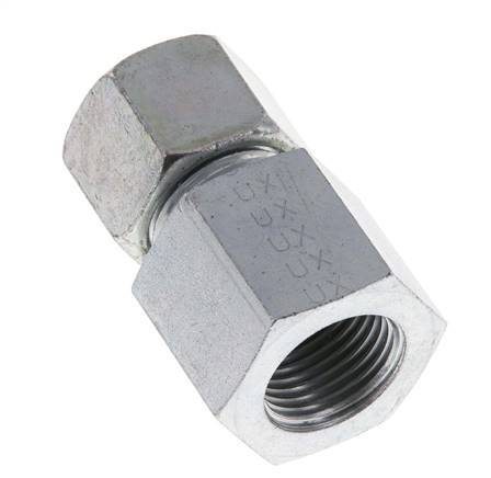 G 1/2'' x 14S Zinc plated Steel Straight Cutting Ring 630 Bar DIN 2353