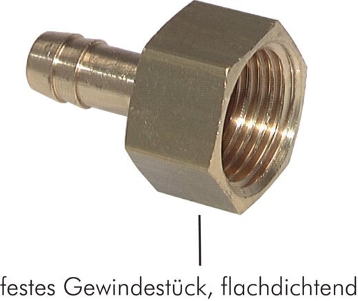 G 1/8'' x 6mm Brass Hose barb 16 Bar [5 Pieces]
