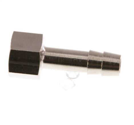 G 1/8'' x 6mm Nickel plated Brass Hose barb 16 Bar [5 Pieces]
