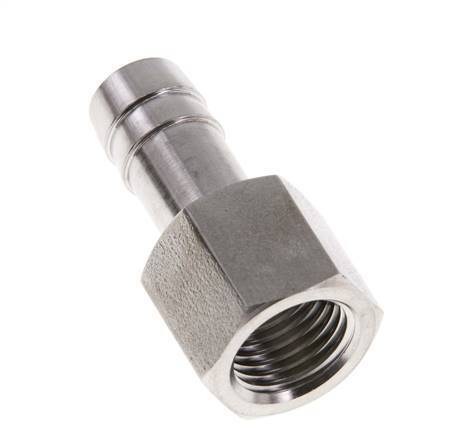 G 1/4'' x 10mm Stainless steel Hose barb 40 Bar