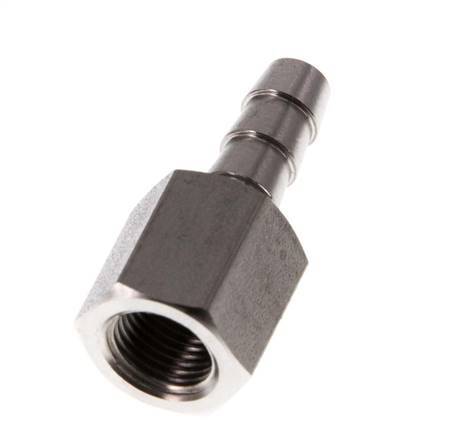 G 1/8'' x 6mm Stainless steel Hose barb 40 Bar