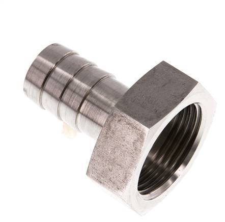 G 1'' x 19mm Stainless steel Hose barb 40 Bar