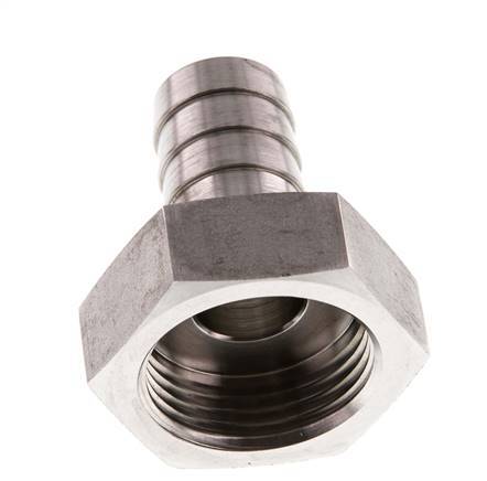 G 1'' x 19mm Stainless steel Hose barb 40 Bar
