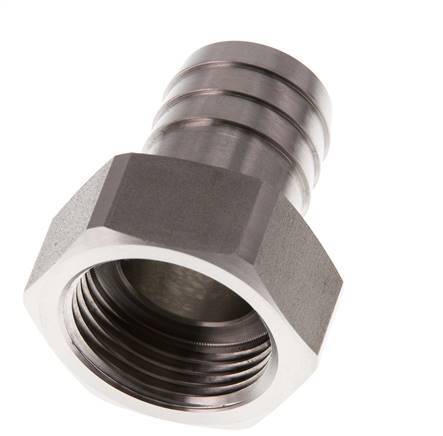 G 1'' x 25mm Stainless steel Hose barb 40 Bar