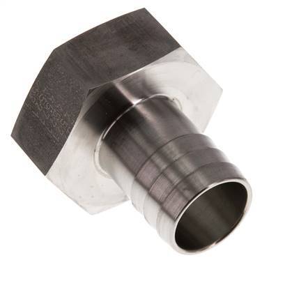 G 1 1/4'' x 25mm Stainless steel Hose barb 40 Bar