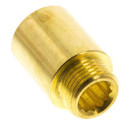 G 1/2'' F/M Brass Extension DIN 3523 - 30 mm