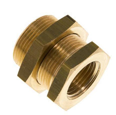 G 1/2'' x M28x1.5 F/M Brass Bulkhead Fitting 16 Bar