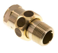 Rp 3/4'' x R 3/4'' F/M Brass Double Nipple 3-pieces with Conically sealing 16 Bar