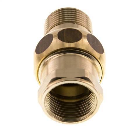 Rp 3/4'' x R 3/4'' F/M Brass Double Nipple 3-pieces with Conically sealing 16 Bar