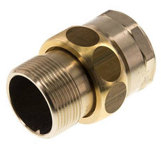 Rp 1 1/2'' x R 1 1/2'' F/M Brass Double Nipple 3-pieces with Conically sealing 16 Bar