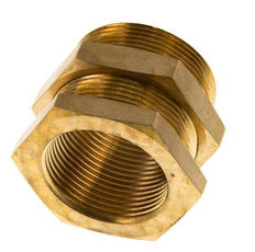 G 1 1/4'' x M49x2 F/M Brass Bulkhead Fitting 16 Bar