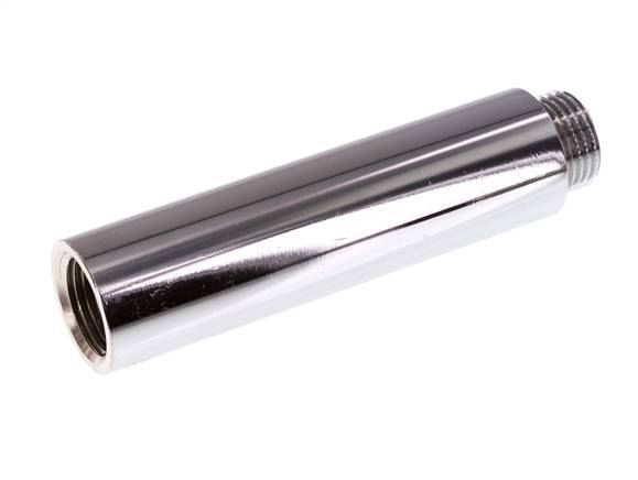 G 1/2'' F/M Chromium plated Brass Extension DIN 3523 - 100 mm